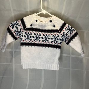 H&M Crew Neck Shoulder Button Infant Sweater 9-10 MO